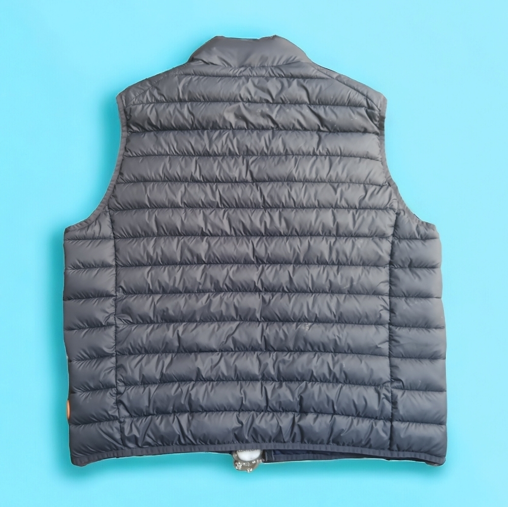 Save The Duck Men's XXL Ultra Light "Down" Storm Grey Puffer Vest NWT - Picture 4 of 7